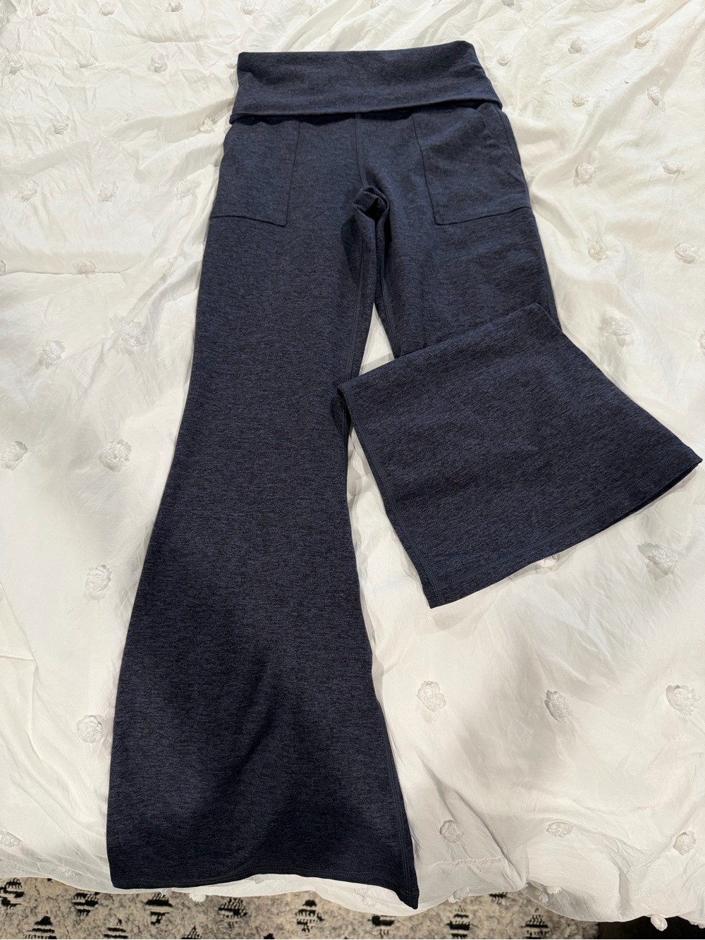 Aerie Wide-Leg Pull-On Pants in Dark Navy